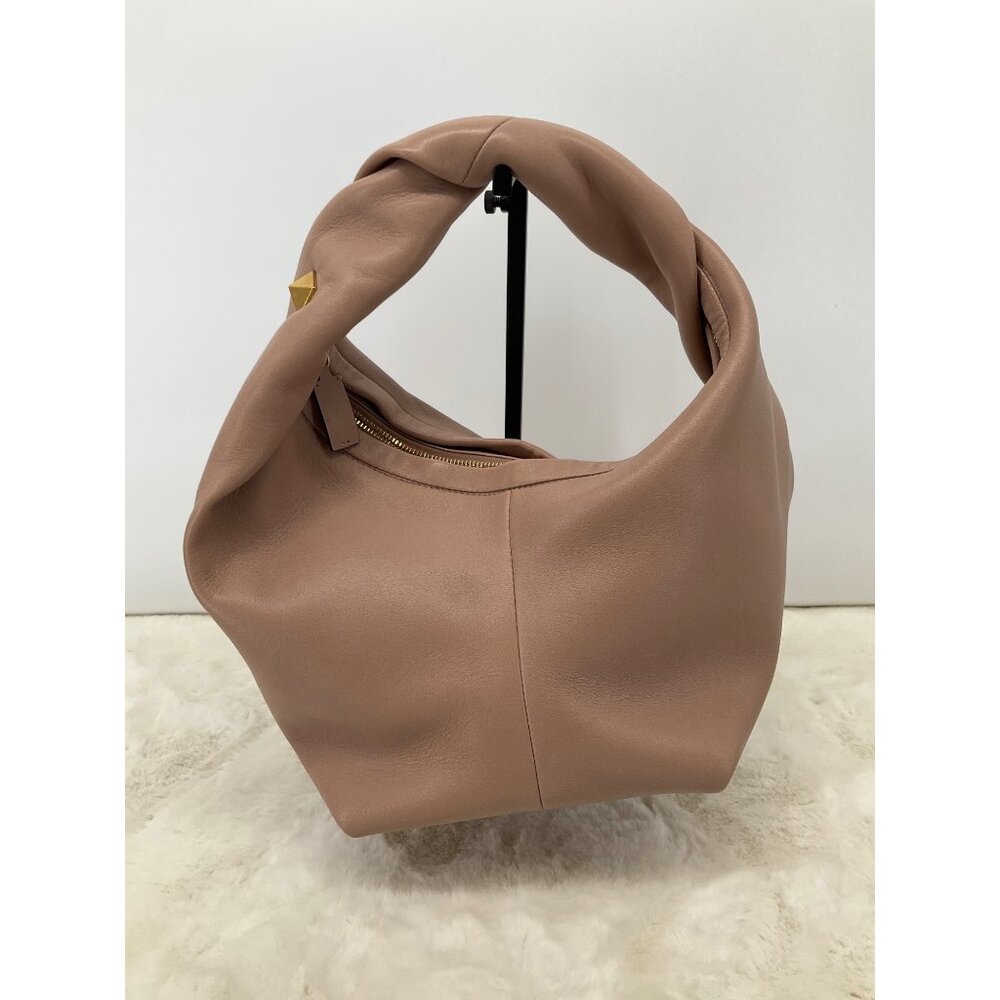 Valentino Garavani Roman Stud Medium Lambskin Leather Hobo Bag - Picture 4 of 16